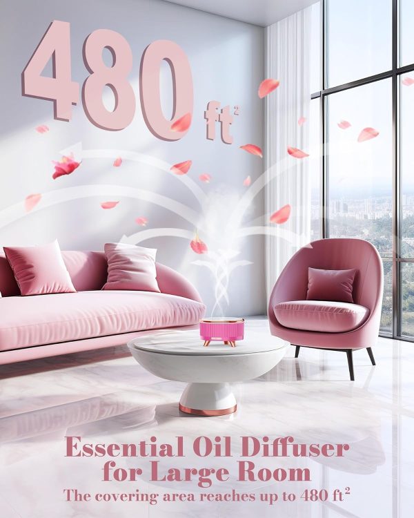 Diffusers for Essential Oils Large Room, 500ml Aromatherapy Diffuser7 Colors Changed - Image 9