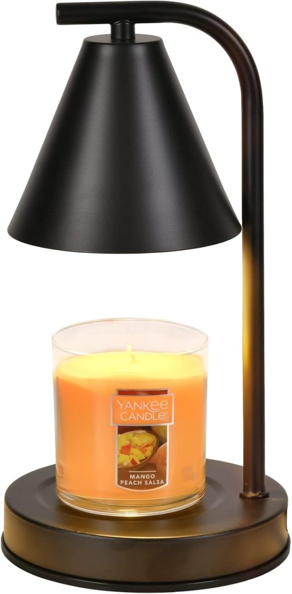 Candle Warmer Lamp, Electric Candle Lamp Warmer Gifts for Mom Women House Warming Gifts New Home Bedroom Decor Dimmable Wax Melt Warmer for Scented Wax with 2 Bulbs, Jar Candles (Black)