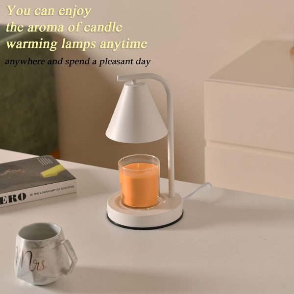 Candle Warmer Lamp, Electric Candle Lamp Warmer Gifts for Mom Women House Warming Gifts New Home Bedroom Decor Dimmable Wax Melt Warmer for Scented Wax with 2 Bulbs, Jar Candles (Black) - Image 16