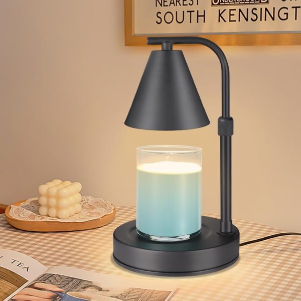 Candle Warmer Lamp, Electric Candle Lamp Warmer Gifts for Mom Women House Warming Gifts New Home Bedroom Decor Dimmable Wax Melt Warmer for Scented Wax with 2 Bulbs, Jar Candles (Black) - Image 17