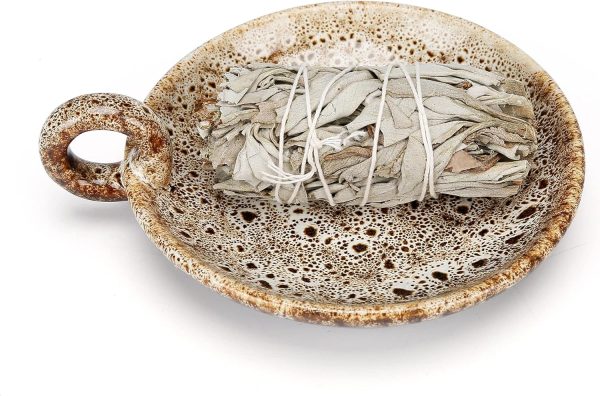 Sage Holder for Burning (Sage and Santo Palo Not Included), Sage Burner Bowl, Sage Stand, Smudge Bowl, Palo Santo Holder, Incense Holder, Incense Holder for Sticks,Sage Holder with Handle - Image 5