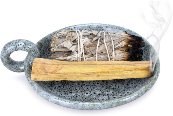 Sage Holder for Burning (Sage and Santo Palo Not Included), Sage Burner Bowl, Sage Stand, Smudge Bowl, Palo Santo Holder, Incense Holder, Incense Holder for Sticks,Sage Holder with Handle - Image 9