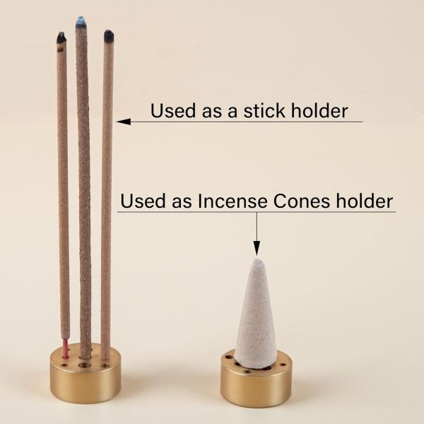 ZenBless 5 in 1 Incense Burner, Palo Santo Holder, Sage Holder, Incense Holder for Incense Sticks/Coil Incense/Incense Cones, 5.5 inches Brass Ash Catcher for Meditation Yoga Room - Image 22