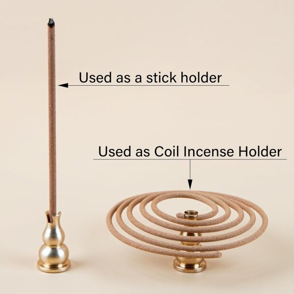 ZenBless 5 in 1 Incense Burner, Palo Santo Holder, Sage Holder, Incense Holder for Incense Sticks/Coil Incense/Incense Cones, 5.5 inches Brass Ash Catcher for Meditation Yoga Room - Image 24