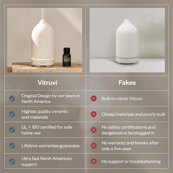 Vitruvi Stone Diffuser, Ceramic Ultrasonic Essential Oil Diffuser for Aromatherapy | Ceramic Diffuser, Diffusers for Home, Oil Diffuser, Room Decor | Black, 90ml Capacity - Image 12