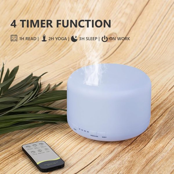 SACATR Essential Oil Diffusers for Home with 36 Oil Diffuser Sets, 500ml Aroma Diffuser for Essential Oils Large Room, Ultrasonic Cool Mist Diffuser Auto Shut-Off 4 Timers 15 Colors (36x5mL) - Image 23