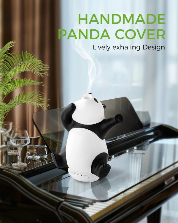 Panda Essential Oil Diffuser - Cute Rotatable Diffuser for Home with 7-Color Light, Aromatherapy Diffuser for Bedroom and Office - Image 6