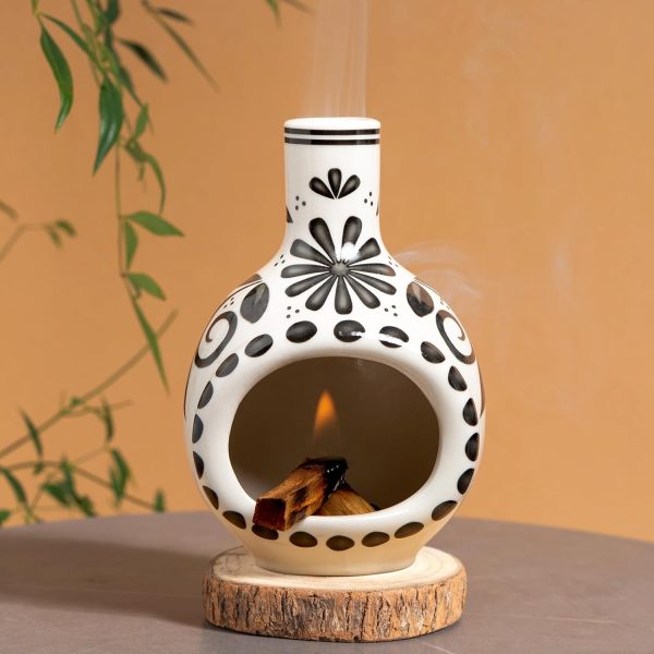 Handmade Ceramic Palo Santo Holder Burner - Mini Chimenea Incense Dish for Palo Santo and Sticks - Sage Holder for Meditation Decor - Image 9