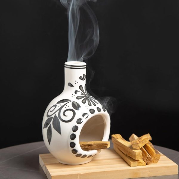 Handmade Ceramic Palo Santo Holder Burner - Mini Chimenea Incense Dish for Palo Santo and Sticks - Sage Holder for Meditation Decor - Image 11