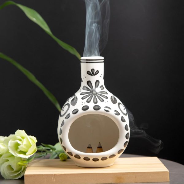 Handmade Ceramic Palo Santo Holder Burner - Mini Chimenea Incense Dish for Palo Santo and Sticks - Sage Holder for Meditation Decor - Image 12