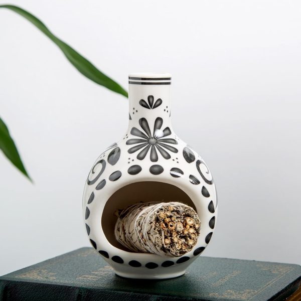 Handmade Ceramic Palo Santo Holder Burner - Mini Chimenea Incense Dish for Palo Santo and Sticks - Sage Holder for Meditation Decor - Image 14