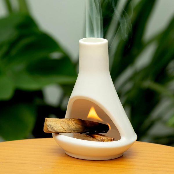 Handmade Ceramic Palo Santo Holder Burner - Mini Chimenea Incense Dish for Palo Santo and Sticks - Sage Holder for Meditation Decor - Image 17