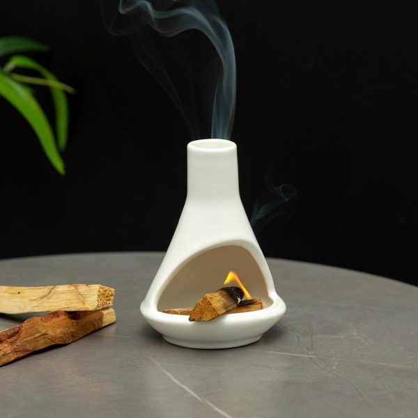 Handmade Ceramic Palo Santo Holder Burner - Mini Chimenea Incense Dish for Palo Santo and Sticks - Sage Holder for Meditation Decor - Image 19