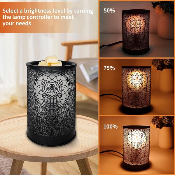 LIFFY Wax Melt Warmer for Scented Wax, Owl Warmer Scented Melter, Candle Wax Burner Warmer, Fragrance Warmer LED Light, Smokeless Wax Melting, Aromatherapy Essential Oil Diffuser & Night Light - Image 3