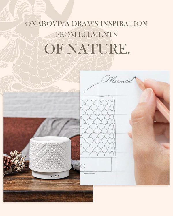 280ml Essential Oil Diffuser Ceramic Fragrance Diffusers for Essential Oil, Ultrasonic Cool Mist Aromatherapy Diffuser with Auto Shut-Off,Ideal for Home, Office, SPA, Yoga & Bedroom - Image 42