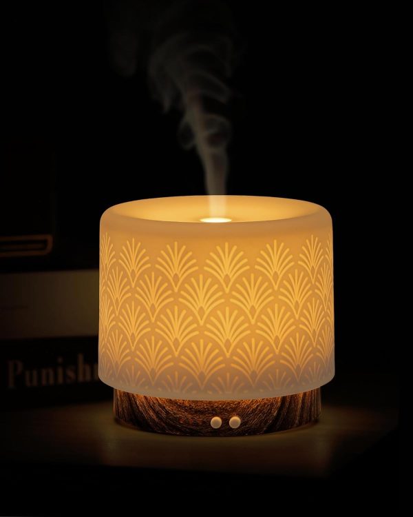 280ml Essential Oil Diffuser Ceramic Fragrance Diffusers for Essential Oil, Ultrasonic Cool Mist Aromatherapy Diffuser with Auto Shut-Off,Ideal for Home, Office, SPA, Yoga & Bedroom - Image 45