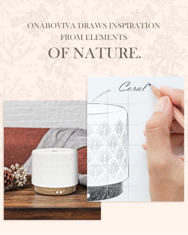 280ml Essential Oil Diffuser Ceramic Fragrance Diffusers for Essential Oil, Ultrasonic Cool Mist Aromatherapy Diffuser with Auto Shut-Off,Ideal for Home, Office, SPA, Yoga & Bedroom - Image 48