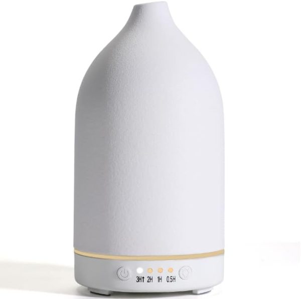 BOXING Essential Oil Diffuser, 3 in 1 Aromatherapy Diffusers for Home Large Room, 7 Colors of Night Light and Quiet for Bedroom, Fragrant Scent & Ceramic Gift Idea, Timer, Auto Shut-Off, 100ML, White - Image 9