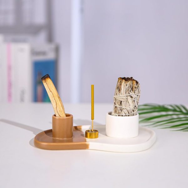 Palo Santo Holder, Sage Holder for Burning, Sage Burning Bowl, Palo Santo Burner, Sage Bowl, Smudge Bowl, Ceramic Incense Holder, Sage Smudge Bowl(palo Santo and sage not Included) - Image 5