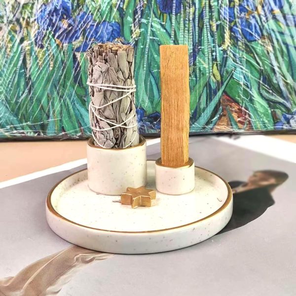 Palo Santo Holder, Sage Holder for Burning, Sage Burning Bowl, Palo Santo Burner, Sage Bowl, Smudge Bowl, Ceramic Incense Holder, Sage Smudge Bowl(palo Santo and sage not Included) - Image 10