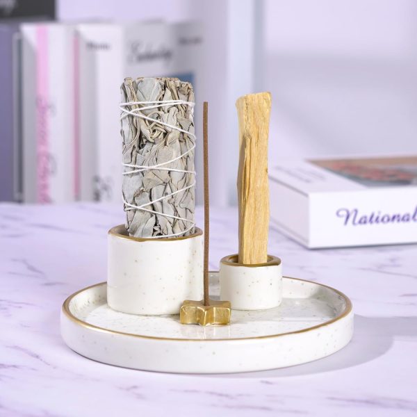 Palo Santo Holder, Sage Holder for Burning, Sage Burning Bowl, Palo Santo Burner, Sage Bowl, Smudge Bowl, Ceramic Incense Holder, Sage Smudge Bowl(palo Santo and sage not Included) - Image 14