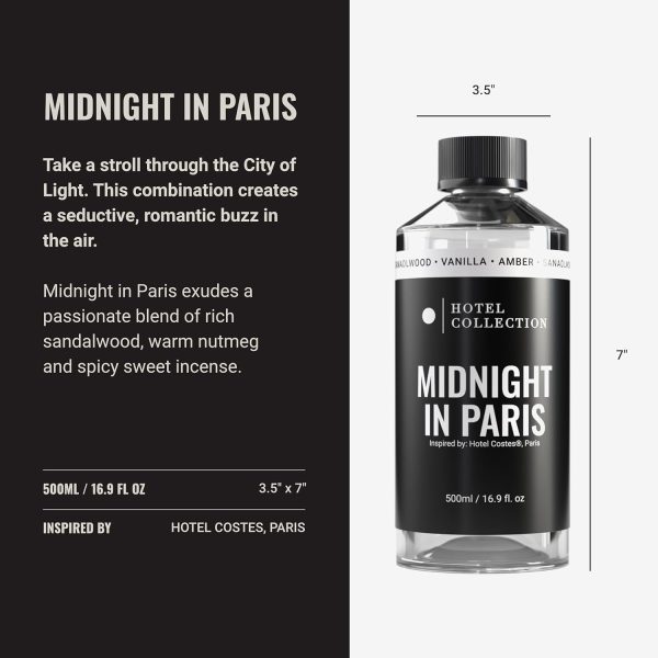 Hotel Collection - Midnight in Paris - Essential Oil Scent - Luxury Hotel Inspired Aromatherapy Scent Diffuser Oil - Lemon, Bergamot, Jasmine, Marine, Amber, Musk - for Essential Oil Diffusers - 500mL - Image 4