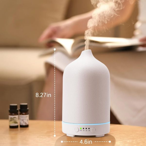 Diffuserlove Ceramic Diffuser 160ML Essential Oil Diffusers Aromatherapy Essential Oil Diffuser for Room Air Diffuser for Home Bedroom Stone Diffuser White (Size:6.8" H x 3.6" W) - Image 12