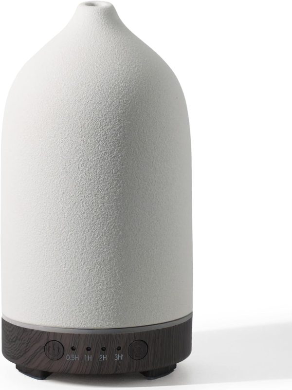 Diffuserlove Ceramic Diffuser 160ML Essential Oil Diffusers Aromatherapy Essential Oil Diffuser for Room Air Diffuser for Home Bedroom Stone Diffuser White (Size:6.8" H x 3.6" W) - Image 15