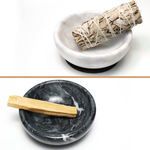 Natural Marble Incense Holder, Incense Holder for Sticks and Backflow Incense, Handmade Stick Incense Holder Ideal for Smudging, Incense Burning, Decoration.Easily Grab All Incense Ash (Black) - Image 7