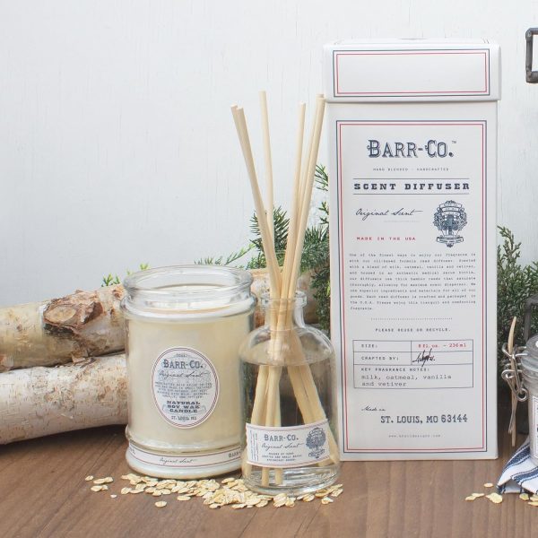 Barr-Co. Original Scent Reed Diffuser Kit, Tranquil Milky Scent with Oat, Vanilla & Vetiver, Reed Diffuser for Home, Long Lasting Aroma Diffuser, Refillable, 8 fl oz - Image 5