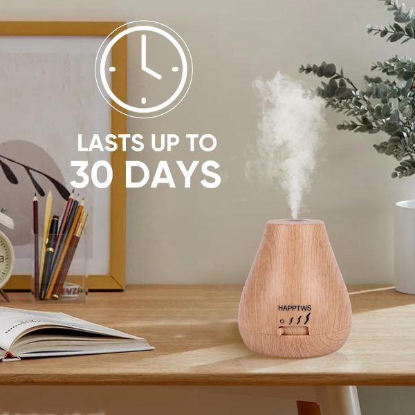 HAPPTWS Waterless Essential Oil Diffuser - 3 Adjustable Fog Levels, Rechargeable, Suitable for Bedrooms, Bathrooms, Pet Rooms, Cars - Black - Image 11