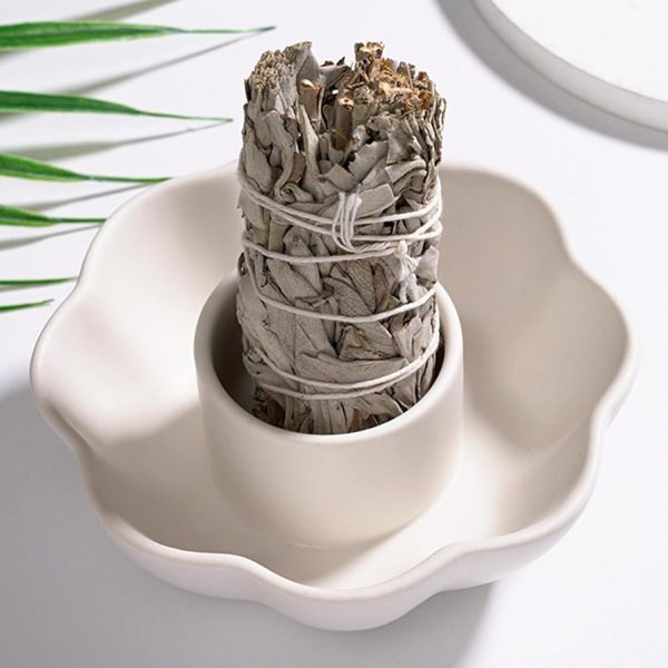 Sage Holder, White Sage Burner, Smudge Bowl, Palo Santo Holder, Incense Holder, Incense Holder Bundle, Sage Holder for White Sage Bundle and Palo Santo (Sage Not Included) - Image 12