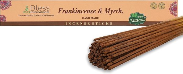 Bless-Frankincense-and-Myrrh 100%-Natural-Handmade-Hand-Dipped-Incense-Sticks Organic-Chemicals-Free for-Purification-Relaxation-Positivity-Yoga-Meditation The-Best-Woods-Scent (500 Sticks (750GM)) - Image 28