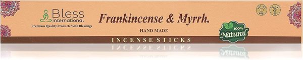 Bless-Frankincense-and-Myrrh 100%-Natural-Handmade-Hand-Dipped-Incense-Sticks Organic-Chemicals-Free for-Purification-Relaxation-Positivity-Yoga-Meditation The-Best-Woods-Scent (500 Sticks (750GM)) - Image 30