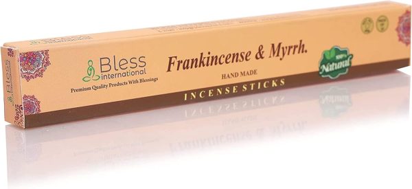 Bless-Frankincense-and-Myrrh 100%-Natural-Handmade-Hand-Dipped-Incense-Sticks Organic-Chemicals-Free for-Purification-Relaxation-Positivity-Yoga-Meditation The-Best-Woods-Scent (500 Sticks (750GM)) - Image 31