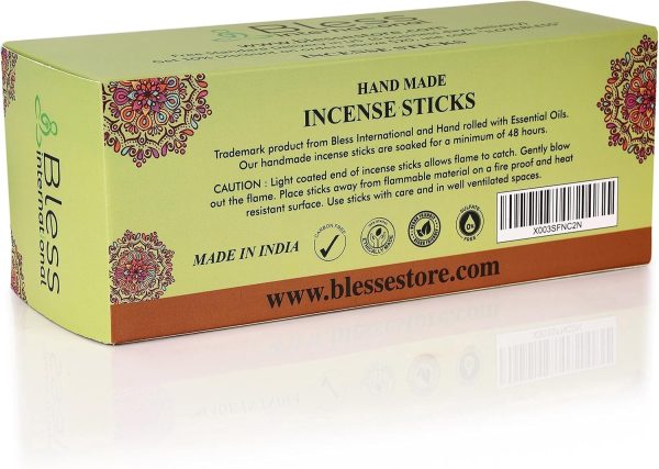 Bless-Frankincense-and-Myrrh 100%-Natural-Handmade-Hand-Dipped-Incense-Sticks Organic-Chemicals-Free for-Purification-Relaxation-Positivity-Yoga-Meditation The-Best-Woods-Scent (500 Sticks (750GM)) - Image 39