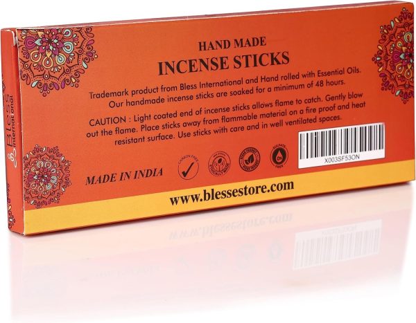 Bless-Frankincense-and-Myrrh 100%-Natural-Handmade-Hand-Dipped-Incense-Sticks Organic-Chemicals-Free for-Purification-Relaxation-Positivity-Yoga-Meditation The-Best-Woods-Scent (500 Sticks (750GM)) - Image 51