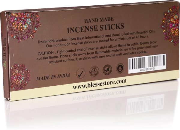 Bless-Frankincense-and-Myrrh 100%-Natural-Handmade-Hand-Dipped-Incense-Sticks Organic-Chemicals-Free for-Purification-Relaxation-Positivity-Yoga-Meditation The-Best-Woods-Scent (500 Sticks (750GM)) - Image 93