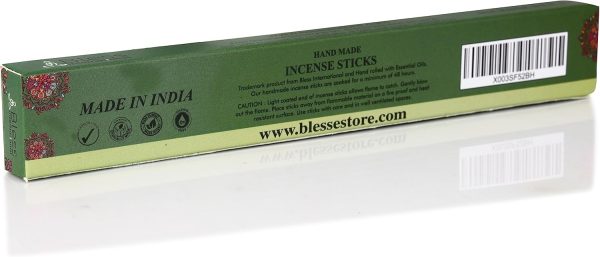 Bless-Frankincense-and-Myrrh 100%-Natural-Handmade-Hand-Dipped-Incense-Sticks Organic-Chemicals-Free for-Purification-Relaxation-Positivity-Yoga-Meditation The-Best-Woods-Scent (500 Sticks (750GM)) - Image 97