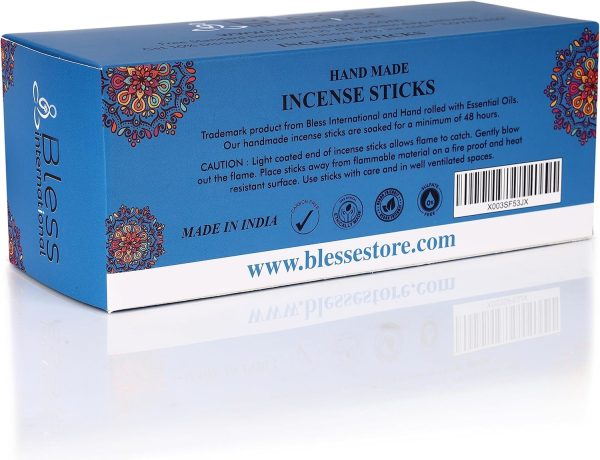 Bless-Frankincense-and-Myrrh 100%-Natural-Handmade-Hand-Dipped-Incense-Sticks Organic-Chemicals-Free for-Purification-Relaxation-Positivity-Yoga-Meditation The-Best-Woods-Scent (500 Sticks (750GM)) - Image 105