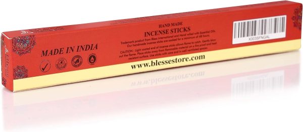 Bless-Frankincense-and-Myrrh 100%-Natural-Handmade-Hand-Dipped-Incense-Sticks Organic-Chemicals-Free for-Purification-Relaxation-Positivity-Yoga-Meditation The-Best-Woods-Scent (500 Sticks (750GM)) - Image 119