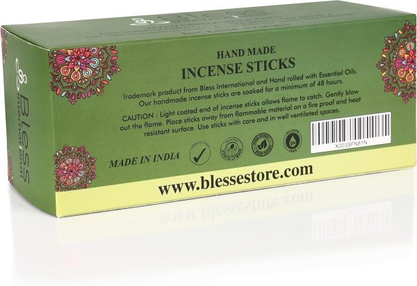 Bless-Frankincense-and-Myrrh 100%-Natural-Handmade-Hand-Dipped-Incense-Sticks Organic-Chemicals-Free for-Purification-Relaxation-Positivity-Yoga-Meditation The-Best-Woods-Scent (500 Sticks (750GM)) - Image 130