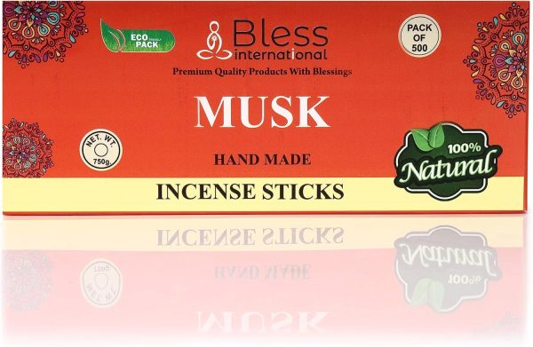 Bless-Frankincense-and-Myrrh 100%-Natural-Handmade-Hand-Dipped-Incense-Sticks Organic-Chemicals-Free for-Purification-Relaxation-Positivity-Yoga-Meditation The-Best-Woods-Scent (500 Sticks (750GM)) - Image 140