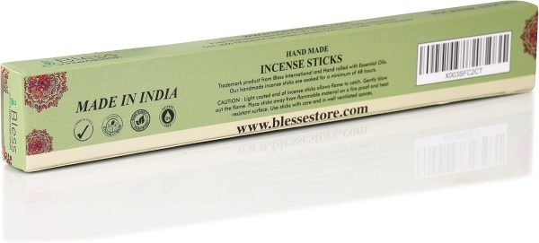 Bless-Frankincense-and-Myrrh 100%-Natural-Handmade-Hand-Dipped-Incense-Sticks Organic-Chemicals-Free for-Purification-Relaxation-Positivity-Yoga-Meditation The-Best-Woods-Scent (500 Sticks (750GM)) - Image 144