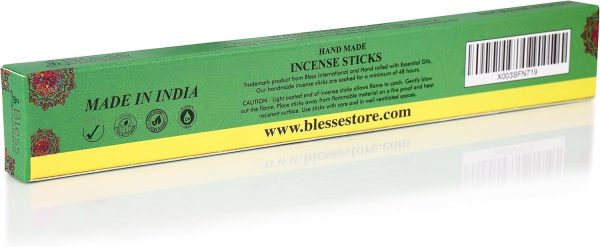 Bless-Frankincense-and-Myrrh 100%-Natural-Handmade-Hand-Dipped-Incense-Sticks Organic-Chemicals-Free for-Purification-Relaxation-Positivity-Yoga-Meditation The-Best-Woods-Scent (500 Sticks (750GM)) - Image 147