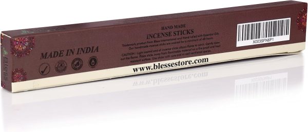 Bless-Frankincense-and-Myrrh 100%-Natural-Handmade-Hand-Dipped-Incense-Sticks Organic-Chemicals-Free for-Purification-Relaxation-Positivity-Yoga-Meditation The-Best-Woods-Scent (500 Sticks (750GM)) - Image 156