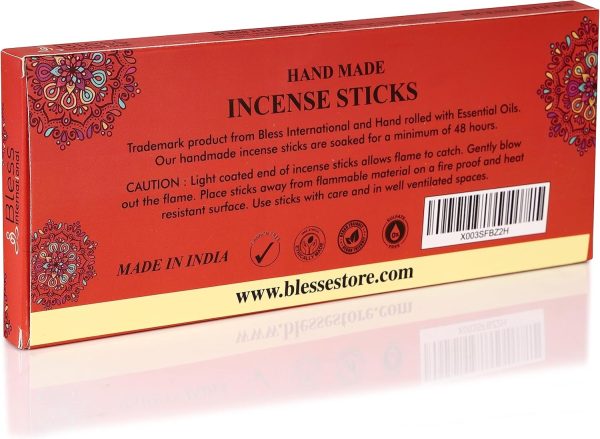 Bless-Frankincense-and-Myrrh 100%-Natural-Handmade-Hand-Dipped-Incense-Sticks Organic-Chemicals-Free for-Purification-Relaxation-Positivity-Yoga-Meditation The-Best-Woods-Scent (500 Sticks (750GM)) - Image 159