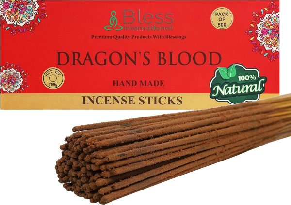 Bless-Frankincense-and-Myrrh 100%-Natural-Handmade-Hand-Dipped-Incense-Sticks Organic-Chemicals-Free for-Purification-Relaxation-Positivity-Yoga-Meditation The-Best-Woods-Scent (500 Sticks (750GM)) - Image 183