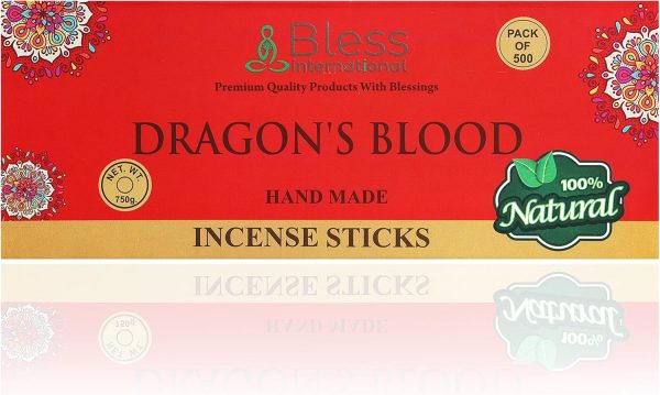 Bless-Frankincense-and-Myrrh 100%-Natural-Handmade-Hand-Dipped-Incense-Sticks Organic-Chemicals-Free for-Purification-Relaxation-Positivity-Yoga-Meditation The-Best-Woods-Scent (500 Sticks (750GM)) - Image 184