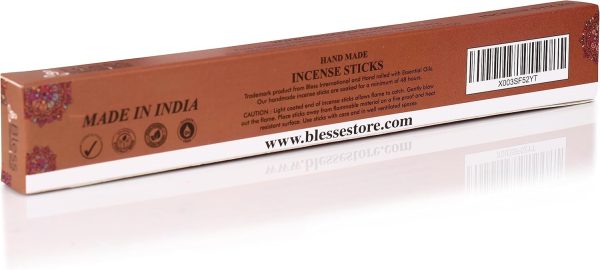 Bless-Frankincense-and-Myrrh 100%-Natural-Handmade-Hand-Dipped-Incense-Sticks Organic-Chemicals-Free for-Purification-Relaxation-Positivity-Yoga-Meditation The-Best-Woods-Scent (500 Sticks (750GM)) - Image 191